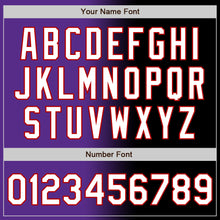 Load image into Gallery viewer, Custom Black White Purple-Red Authentic Gradient Fashion Baseball Jersey
