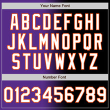 Load image into Gallery viewer, Custom Black White Purple-Orange Authentic Gradient Fashion Baseball Jersey
