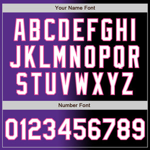 Custom Black White Purple-Pink Authentic Gradient Fashion Baseball Jersey