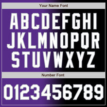 Load image into Gallery viewer, Custom Black White Purple-Gray Authentic Gradient Fashion Baseball Jersey
