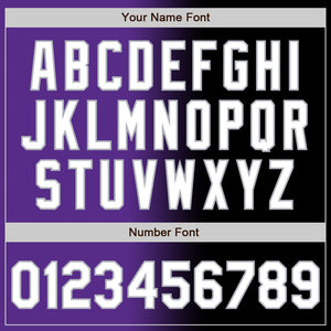 Custom Black White Purple-Gray Authentic Gradient Fashion Baseball Jersey