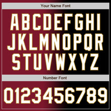 Load image into Gallery viewer, Custom Black White Crimson-Old Gold Authentic Gradient Fashion Baseball Jersey
