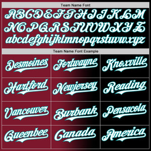 Custom Black White Crimson-Teal Authentic Gradient Fashion Baseball Jersey