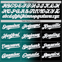 Load image into Gallery viewer, Custom Black White Teal-Gray Authentic Gradient Fashion Baseball Jersey
