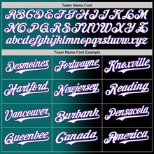Load image into Gallery viewer, Custom Black Purple Teal-White Authentic Gradient Fashion Baseball Jersey

