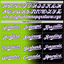 Load image into Gallery viewer, Custom Black Purple Neon Green-White Authentic Gradient Fashion Baseball Jersey
