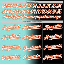 Load image into Gallery viewer, Custom Black White Ice Blue-Orange Authentic Gradient Fashion Baseball Jersey
