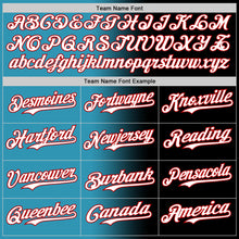 Load image into Gallery viewer, Custom Black White Panther Blue-Red Authentic Gradient Fashion Baseball Jersey
