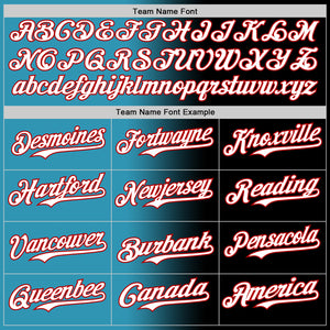 Custom Black White Panther Blue-Red Authentic Gradient Fashion Baseball Jersey