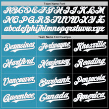 Load image into Gallery viewer, Custom Black White Panther Blue-Gray Authentic Gradient Fashion Baseball Jersey
