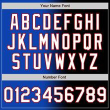 Load image into Gallery viewer, Custom Black White Thunder Blue-Red Authentic Gradient Fashion Baseball Jersey
