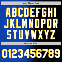 Load image into Gallery viewer, Custom Black White Thunder Blue-Yellow Authentic Gradient Fashion Baseball Jersey
