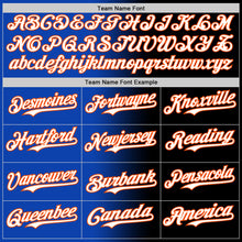 Load image into Gallery viewer, Custom Black White Thunder Blue-Orange Authentic Gradient Fashion Baseball Jersey
