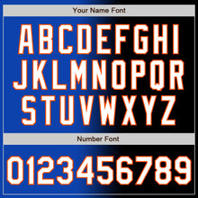 Load image into Gallery viewer, Custom Black White Thunder Blue-Orange Authentic Gradient Fashion Baseball Jersey
