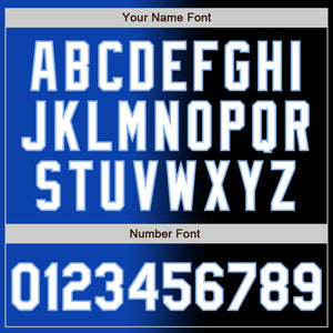 Custom Black White Thunder Blue-Light Blue Authentic Gradient Fashion Baseball Jersey
