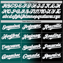 Load image into Gallery viewer, Custom Black White Midnight Green-Gray Authentic Gradient Fashion Baseball Jersey
