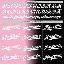 Load image into Gallery viewer, Custom Black White-Light Pink Authentic Gradient Fashion Baseball Jersey
