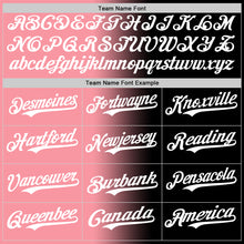 Load image into Gallery viewer, Custom Black White-Medium Pink Authentic Gradient Fashion Baseball Jersey
