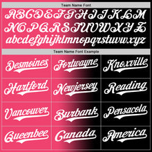 Load image into Gallery viewer, Custom Black White-Neon Pink Authentic Gradient Fashion Baseball Jersey
