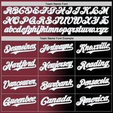 Load image into Gallery viewer, Custom Black White Burgundy-Gray Authentic Gradient Fashion Baseball Jersey
