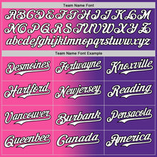 Load image into Gallery viewer, Custom Purple White Pink-Black Authentic Gradient Fashion Baseball Jersey
