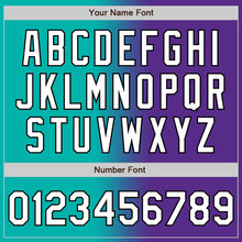 Load image into Gallery viewer, Custom Purple White Aqua-Black Authentic Gradient Fashion Baseball Jersey
