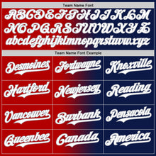 Load image into Gallery viewer, Custom Navy White Red-Gray Authentic Gradient Fashion Baseball Jersey
