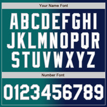 Load image into Gallery viewer, Custom Navy White Teal-Gray Authentic Gradient Fashion Baseball Jersey
