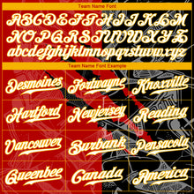 Load image into Gallery viewer, Custom Graffiti Pattern White Black-Yellow 3D Scratch Authentic Baseball Jersey
