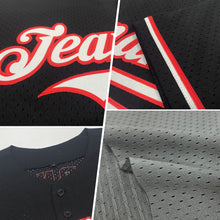 Load image into Gallery viewer, Custom Gray Purple-Old Gold Mesh Authentic Throwback Baseball Jersey
