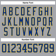 Load image into Gallery viewer, Custom Gray Royal-Yellow Hockey Lace Neck Jersey
