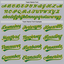 Load image into Gallery viewer, Custom Gray Kelly Green-Gold Authentic Throwback Baseball Jersey
