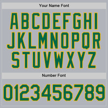 Load image into Gallery viewer, Custom Gray Kelly Green-Gold Authentic Throwback Baseball Jersey

