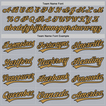 Load image into Gallery viewer, Custom Gray Old Gold-Black Authentic Throwback Baseball Jersey
