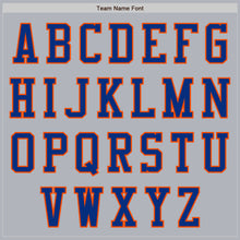 Load image into Gallery viewer, Custom Gray Royal-Orange Authentic Baseball Jersey
