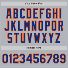 Load image into Gallery viewer, Custom Gray Royal-Orange Authentic Baseball Jersey
