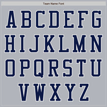 Load image into Gallery viewer, Custom Gray Navy-White Authentic Baseball Jersey
