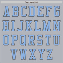 Load image into Gallery viewer, Custom Gray Light Blue-Steel Gray Authentic Baseball Jersey
