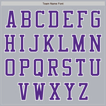 Load image into Gallery viewer, Custom Gray Purple-White Authentic Baseball Jersey
