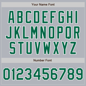 Custom Gray Kelly Green-White Authentic Baseball Jersey