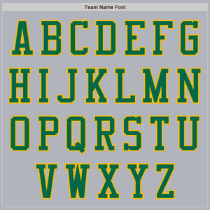Custom Gray Kelly Green-Gold Authentic Baseball Jersey
