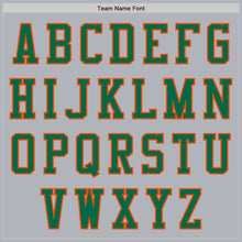 Load image into Gallery viewer, Custom Gray Kelly Green-Orange Authentic Baseball Jersey
