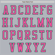 Load image into Gallery viewer, Custom Gray Pink-Kelly Green Authentic Baseball Jersey

