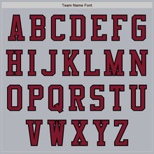 Load image into Gallery viewer, Custom Gray Crimson-Black Authentic Baseball Jersey
