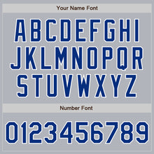 Load image into Gallery viewer, Custom Gray Royal-White Authentic Baseball Jersey
