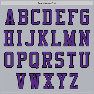 Custom Gray Purple-Black Authentic Baseball Jersey