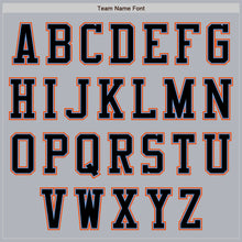 Load image into Gallery viewer, Custom Gray Black Powder Blue-Orange Authentic Baseball Jersey

