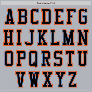 Custom Gray Black Powder Blue-Orange Authentic Baseball Jersey