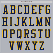 Load image into Gallery viewer, Custom Gray Navy-Gold Authentic Baseball Jersey
