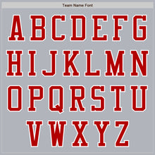 Load image into Gallery viewer, Custom Gray Red-White Authentic Baseball Jersey
